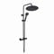 ENKI, Dune, SH0616, Matte Black, Thermostatic Shower Mixer Bar Valve with Dual Riser Rail Kit, Large 40cm Overhead Shower and Hand Shower, Anti-Scald, Contemporary Design, 1-Year Guarantee