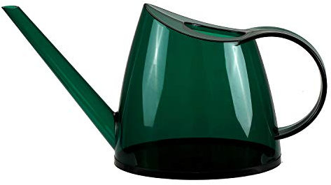 Bekith Annaffiatoio da 1,4 litri per casa, bonsai, fiori, bocchette lunghe, piccolo, moderno, traslucido verde, per interni, verde