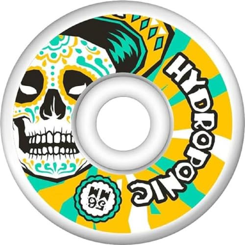 Centrano Unisex – Erwachsene Hydroponic Skateboard Rollen, WeIß/Gelb, 56mm