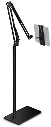 Titulaire de la tablette Titulaire du support de table en métal réglable, montage du porte-cellule à bras longs de col de col de col de colonne, bras flexibles pliables réglables for rester assis