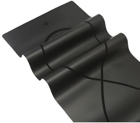 Grip Flow Yogamatte, rutschfest, mit Lemniscata-Ausrichtung, Naturkautschukmatte mit Tragegurt, leicht, plastikfrei, für Yoga, Pilates