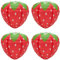 Niuhong 4 Pcs Erdbeere Papier Laternen Geburtstag Hochzeit Party Papierlaternen Erdbeer Laterne Papierlampions Hängende Paper Laterns Garten Dekoration Babyparty Thema Obst Dekorationen