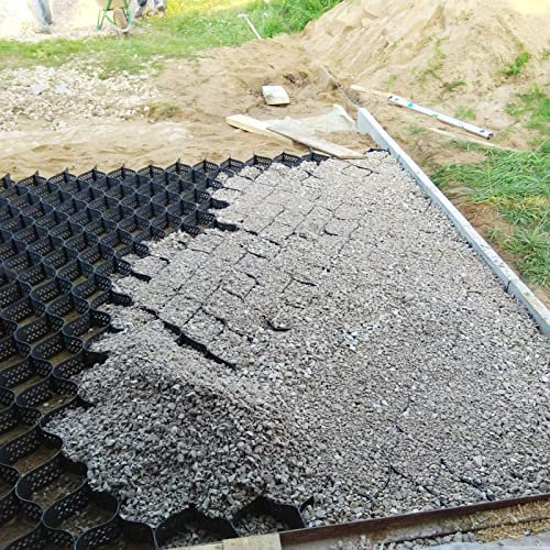Kiesgitter Kiesmatten Kieswaben 1 2 3 4 5 6 7 8 9 10 M Durchlässiges Pflasterklinkersystem 5cm Dick, Böschung Bewehrung Schlammbekämpfung Boden Geogitter/ Stein Boden Sandstabilisierungsgittersystem,