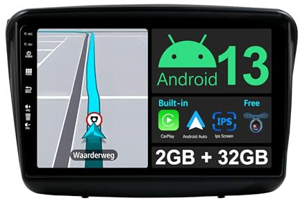 JOYX Android 12 IPS Autoradio Passt für Mitsubishi Pajero Sport 2 L200 (2008-2016) - Eingebautes CarPlay Android Auto - KOSTENLOS Kamera - 2G+32G - 9 Zoll 2 Din - DAB Lenkradsteuerung Fast-Boot 4G BT