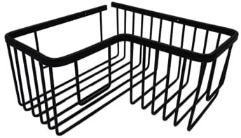 Mediterranea del Baño Jabonera Angular de Rejilla Negra para atornillar.