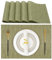 Lumaca Tischsets Abwaschbar, Set mit 6 Platzset, (70% PVC, 30% Polyester), hitzebeständig, rutschfest, für Küchentisch und Restaurants,Grün