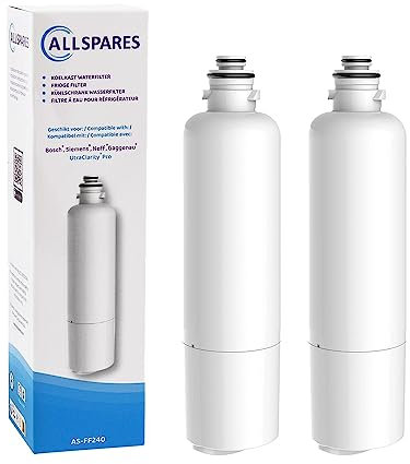 AllSpares Wasserfilter für Kühlschrank Ultra Clarity Pro geeignet für Bosch Siemens Neff 11032518 / KSZ50UCP (2 Stück)