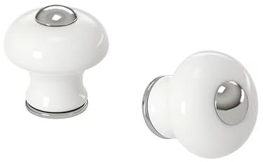 HISHULT Knopf, Porzellan weiß, 30 mm Schrankgriffe für Ikea PAX System & Küchen