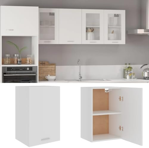 TALCUS Home Möbel Garten Hängeschrank Weiß 39.5x31x60cm Holz