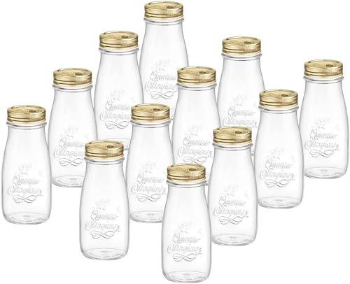 Emilja Smoothieglas - Glas Flaschen Quattro Stagioni 400ml - 12 Stück -