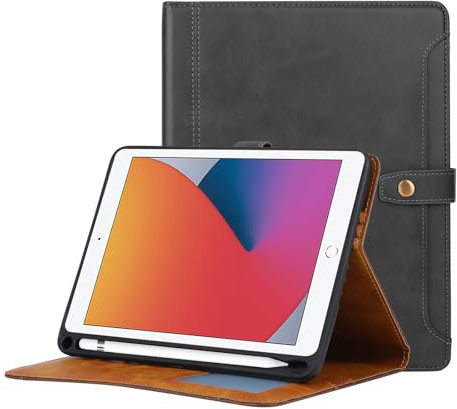 Miieadoo Funda de piel de vaca de estilo vintage para teléfono móvil, adecuada para hombres, funda protectora para iPad 10Gen 10.9 pulgadas 2022
