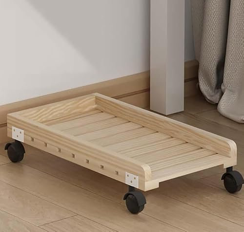 Luminexia Supporto per Computer Desktop,Custodia per PC con Supporto per CPU,Supporto con Ruote per Computer,Carrello Porta pc in Legno,Varie Dimensioni