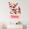 GRAZDesign Personalisiertes Wandtattoo Reh mit Name Kinderzimmer Deko Jungen und Mädchen - Wandaufkleber selbstklebend - Babyzimmer Waldtiere - 40x30cm