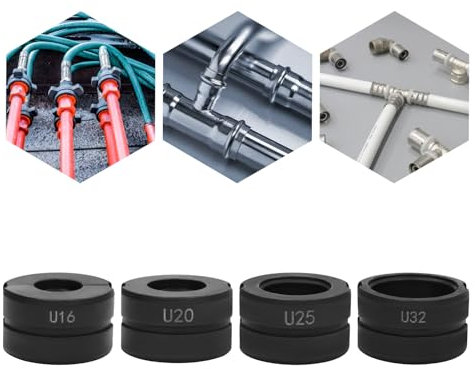 Ganasce a pressione 16 ~ 32, profilo a U per 16 mm, 20 mm, 25 mm, 32 mm, inserto per ganasce a pressa, adatto per la pressatura di tubi in rame, utilizzati nei settori dell'elettricità, nero