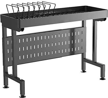 PINZHEN Support d'évier de Cuisine télescopique Bols et Plats multifonctionnels Support de vidange pour Mettre des Bols, des Baguettes et des Plats Support de Rangement Noir 50 * 27 * 70/88 cm