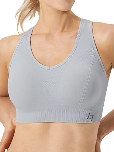 FITTIN Racerback Sports Bras for Women - Padded Seamless High Impact Support for Yoga Gym Workout Fitness XXXL