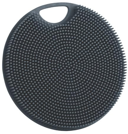 flexii® Silicone Body Scrubber - Premium Body Brush for Sensitive Skin, Body Exfoliator, Shower Scrubber, Silicone Loofah, Exfoliating Body Buffer for Men & Women - Charcoal