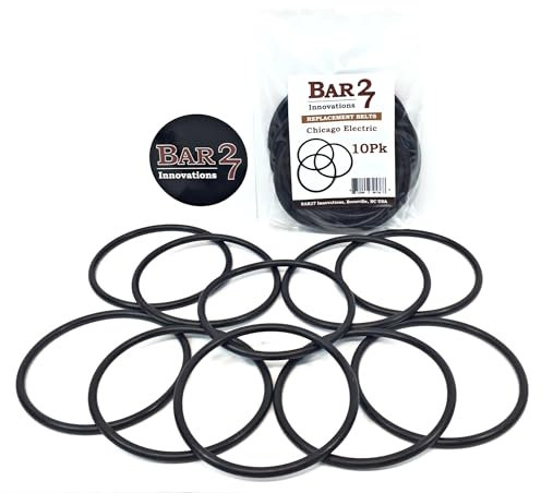 Bar27 Brand 10 Pack Repalcement Drive Belts for Chicago Electric Central Machinery ABN Viyuki Rock Tumblers