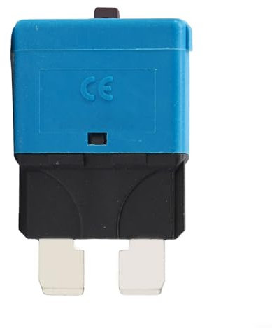 Oniissy Fusible automobile, 1 disjoncteur 5-30 A Marine à réinitialisation automatique 12 V 24 V, fusible à lame (15 A) en Cuivre, Plastique, Noir, SAE J553, SAE J1171, RoHS, Montage trou traversant