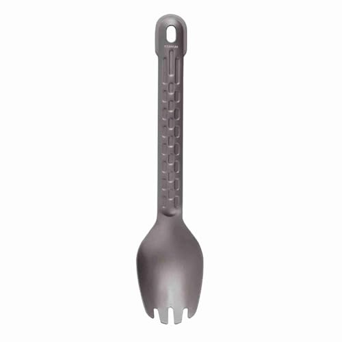 Spork en Titane, Fourchette de Camping, Ustensiles de Camping, Poignée Antidérapante, Maison, Pique-nique, Camping (Cuillère)