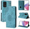 Rostsant Handyhülle für iPhone 12 Pro Max 6.7 Zoll - Löwenzahn PU Leder Flip Case Brieftasche Tasche Hülle Magnetisch - Blau