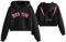 BLI-NK Album Born Pink Hoodie Support Bedrucktes Merch-Sweatshirt Baumwoll-Reißverschluss-Shirts(A Black,S)