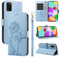Bravoday Handyhülle für Samsung Galaxy A41 Hülle, Premium PU Lederhülle Klappbar Tasche Klapphülle mit Magnet Kartenfach Standfunktion Schutzhülle für Galaxy A41, Hellblau