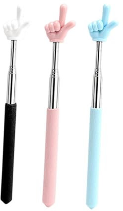 Sharplace 3Pcs Einziehbare Lehrer Finger Sticks Mini Hand Lehre Zeiger Klassenzimmer Liefert für Präsentation Werkzeug Kindergarten Hause