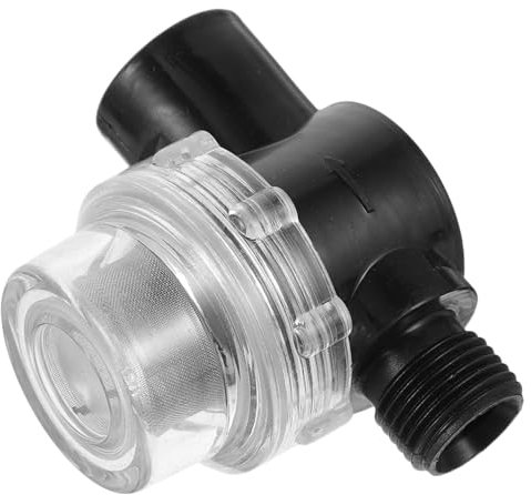 Angoily 1/2 Zoll Innengewinde Wasserfilter mit Edelstahl 50 Mesh Sieb Transparentes Kunststoffgehäuse Kreatives Design zur Sicherung der Wasserqualität im Gartenschlauch