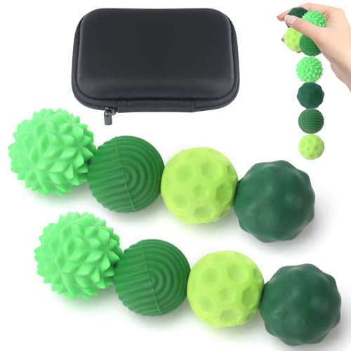 Audasi 8 Stück Magnetische Fidget Spielzeug, Große Multi Texturierte Taktile Magnetische Kugel Stress Angst Relief Sensorik Spielzeug Für Autismus ADHD Magnetische Zappelkugeln Für Finger Hände