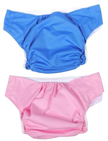 OUNONA 2stücke Windeltuch Atmungsaktiv Erwachsene Waschbar Höschen Sanitär Inkontinenzhosen Für Ältere Frauen Männer Verstellbar