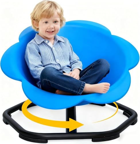 Siairo Chaise pivotante éléphant pour Enfants, siège Rotatif à 360°, Chaise pivotante pour Enfants autistes, Chaise carrousel sensoriel, Chaise d'entraînement et de Coordination corporelle, Base en