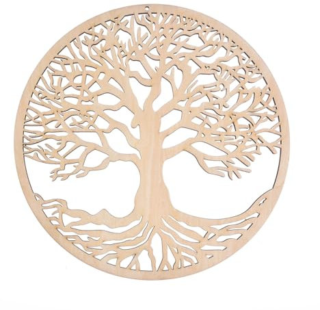 Arte Della Parete Di Legno 'albero Della Vita | Segno Di Sospensione Del Muro Di Alberi Creativi | Hollow li-fe Tree Discs | Wood Worsed Out Segno Appeso Per Camera Da Letto, Bagno, Soggiorno