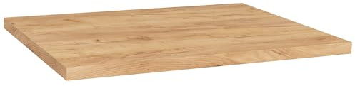 AKORD Küchenarbeitsplatte Für Unterschränke OLIWIA S80 80 cm | Schichtstoffplatte | ABS-Kante | Universalfarbe | Für Unterschränke | B80 x H3,2 x T60 cm | 9,7 kg | Eiche Craft