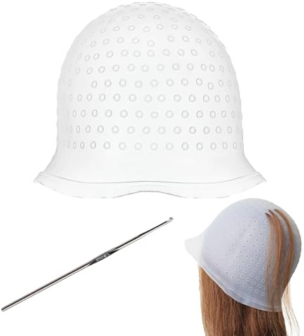 Gorro de Tinte Highlight, Gorro de Silicona Resaltado Con Ganchos, Dye Hair Coloring Cap Reutilizable Para Teñir Resaltado