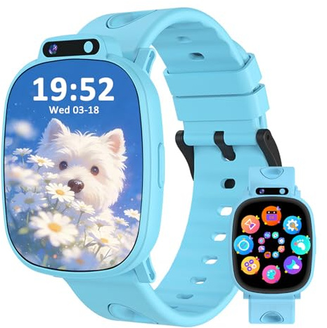 Reloj Inteligente Niño Niña, Smartwatch para Niños sin App ni Tarjeta SIM | 18 Juegos, Monitor de Sueño, Podómetro, Cámara, Linterna, 1,9 HD, Regalos para niños y niñas