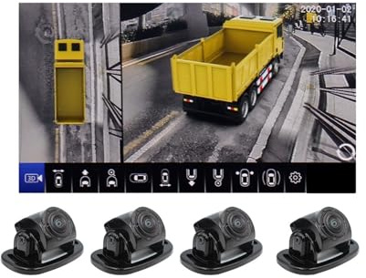 3D 360 Grad Auto Multi-Winkel LKW Rückansicht Kamera 4CH DVR SVM Vogel Auge Surround View Parkplatz System AHD Für RV Bus Van(None)