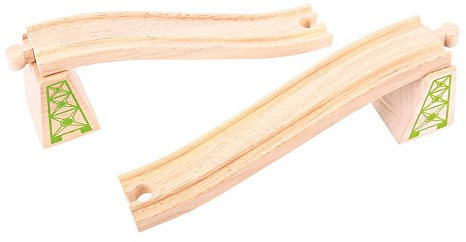 Bigjigs Rail Rampen und Pfeiler Holzschienen