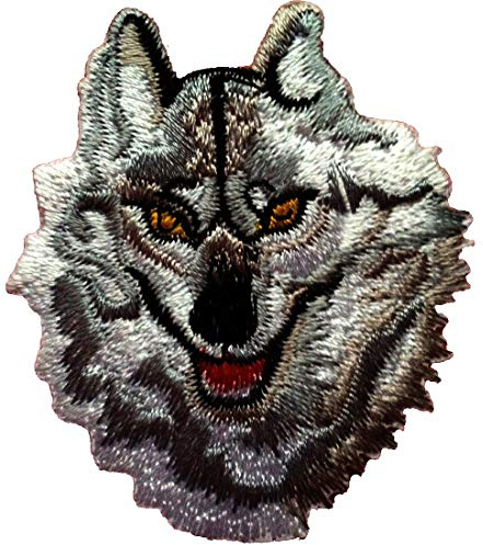 Catch the Patch Wolf Tier - (Größe: 5,5 x 6,5 cm) – Aufbügler & Applikationen in verschiedenen Größen – Ideal für Kleidung, Schulranzen, Jeans & Rucksäcke