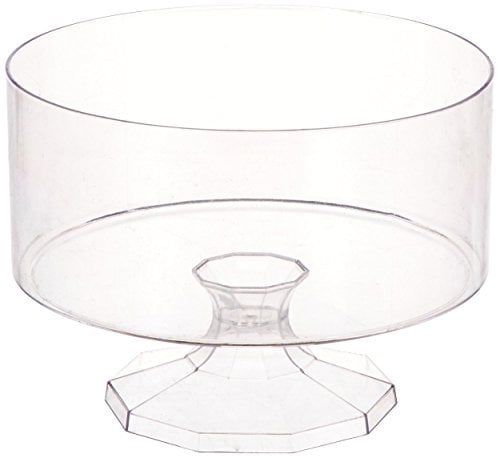Amscan Contenitore plastica Tondo, 15 x 11 cm Trasparente, Multicolore