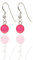 Boucles d'oreilles en argent 925 avec cristaux Swarovski Rose fluo