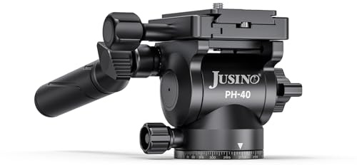 JUSINO PH-40 Videokopf Aluminium Fluid-Videoneiger, bis 3kg Tragkraft
