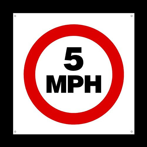5 MPH Speed Restriction Plastique Panneau avec 4 trous pré-percés – Ralentissement/résidentiel/Business/limitation de vitesse (Misc39)