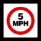 5 MPH Speed Restriction Plastique Panneau avec 4 trous pré-percés – Ralentissement/résidentiel/Business/limitation de vitesse (Misc39)