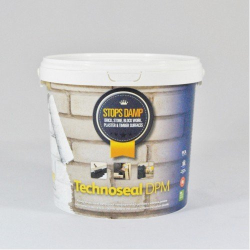 Technoseal Damp Proof Waterproofing Paint 5L White For Walls & Floors by Wykamol