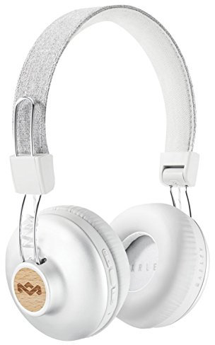 House of Marley Bluetooth Over-Ear Kopfhörer ohne Kabel 'Positive Vibration' mit integriertem Mikrofon - Kabellose Headphones / Dj Kopfhörer aus nachhaltigen Materialien - mit extra Kabel (Silber)