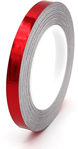 10 Meter Chrom Zierstreifen Auto Motorrad Zierstreifen von Finest-Folia GmbH (Chrom Rot)