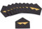 Briefpapier-Set MINI, Umschläge: Schwarz, Karten: Goldglitzer