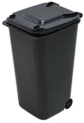 display08 Creative Mini Wheelie Trash Can Storage Bin Desktop Organizer Pen Cup - 01