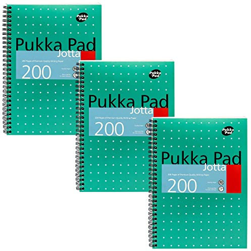 Pukka Pad Jotta Notizbuch B5, Spiralbindung, metallischer Einband, 3 Stück
